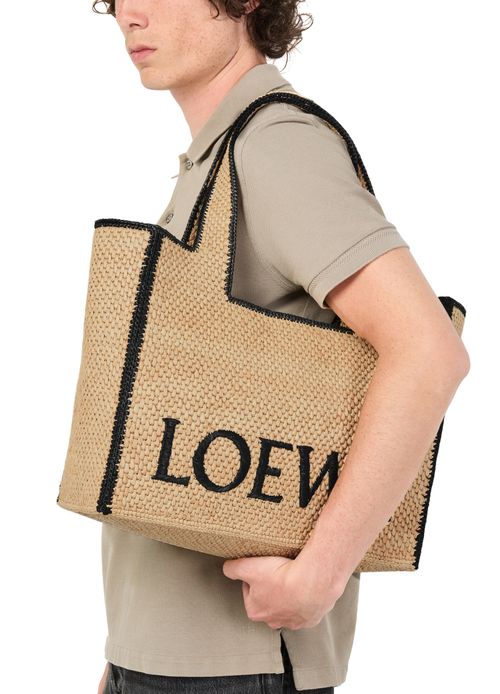 LOEWE LOEWE Font large raffia tote bag