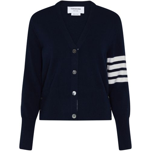 THOM BROWNE 4Bar merino woll cardigan
