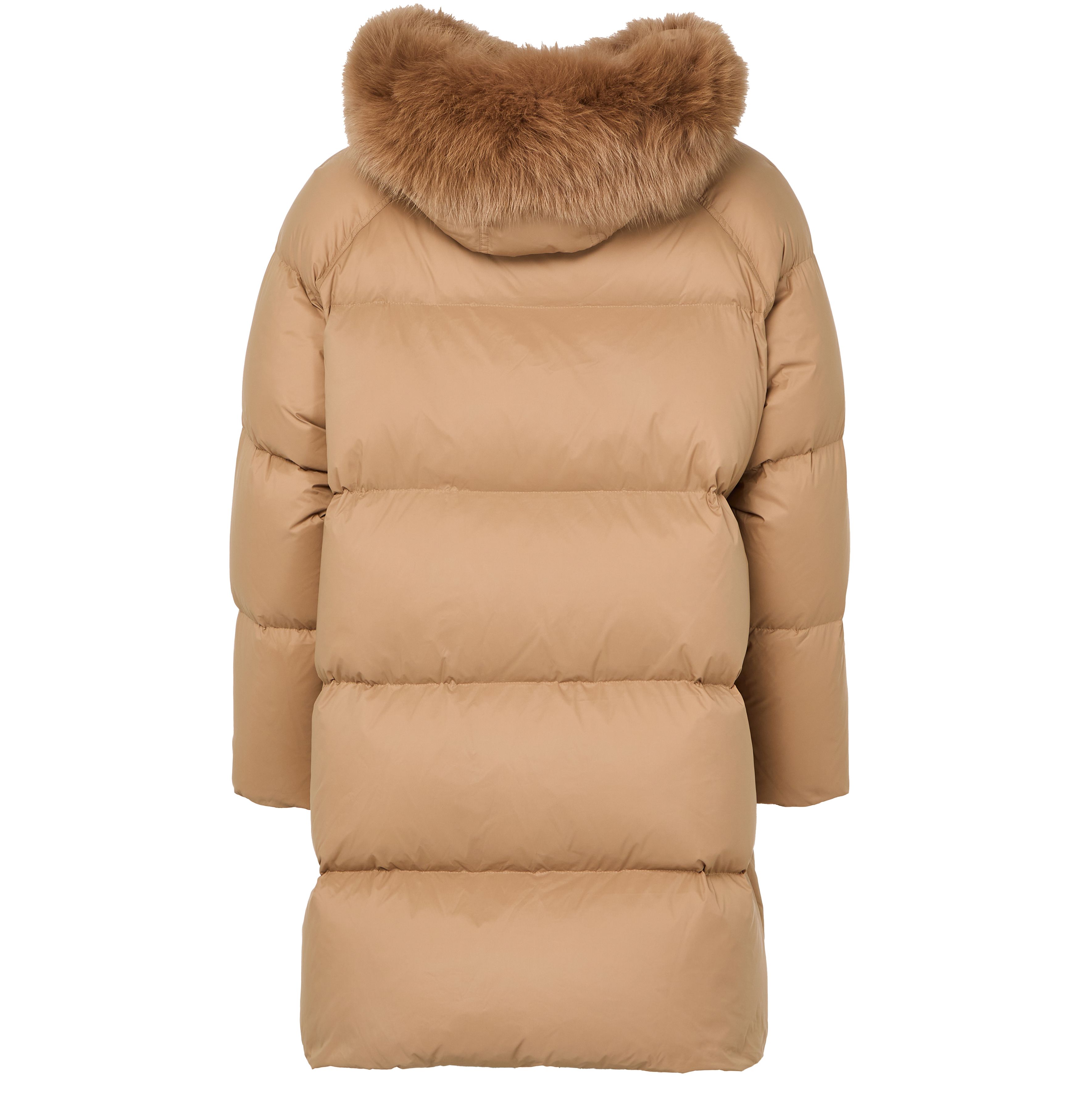Puffer jacket with a fox fur hood 3
