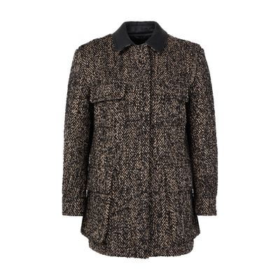 Max Mara Angio Coat In Gray