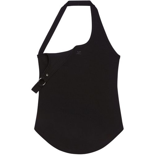 COURREGES Undressed 90's rib buckle tank top