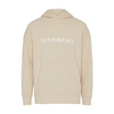 Givenchy Logo Hoodie In Grey