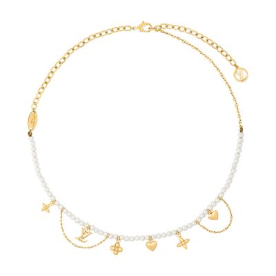 Louis Vuitton Blooming Pearls Necklace In Gold