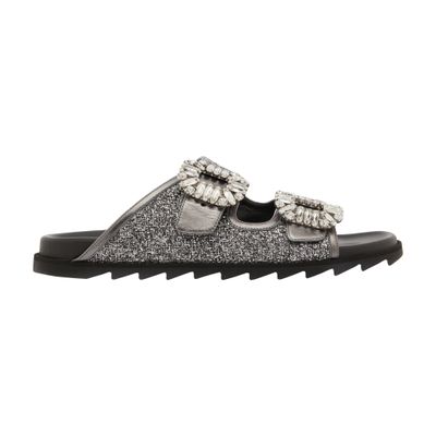 Roger Vivier Women Slidy Viv Strass Bordo Mule In Black