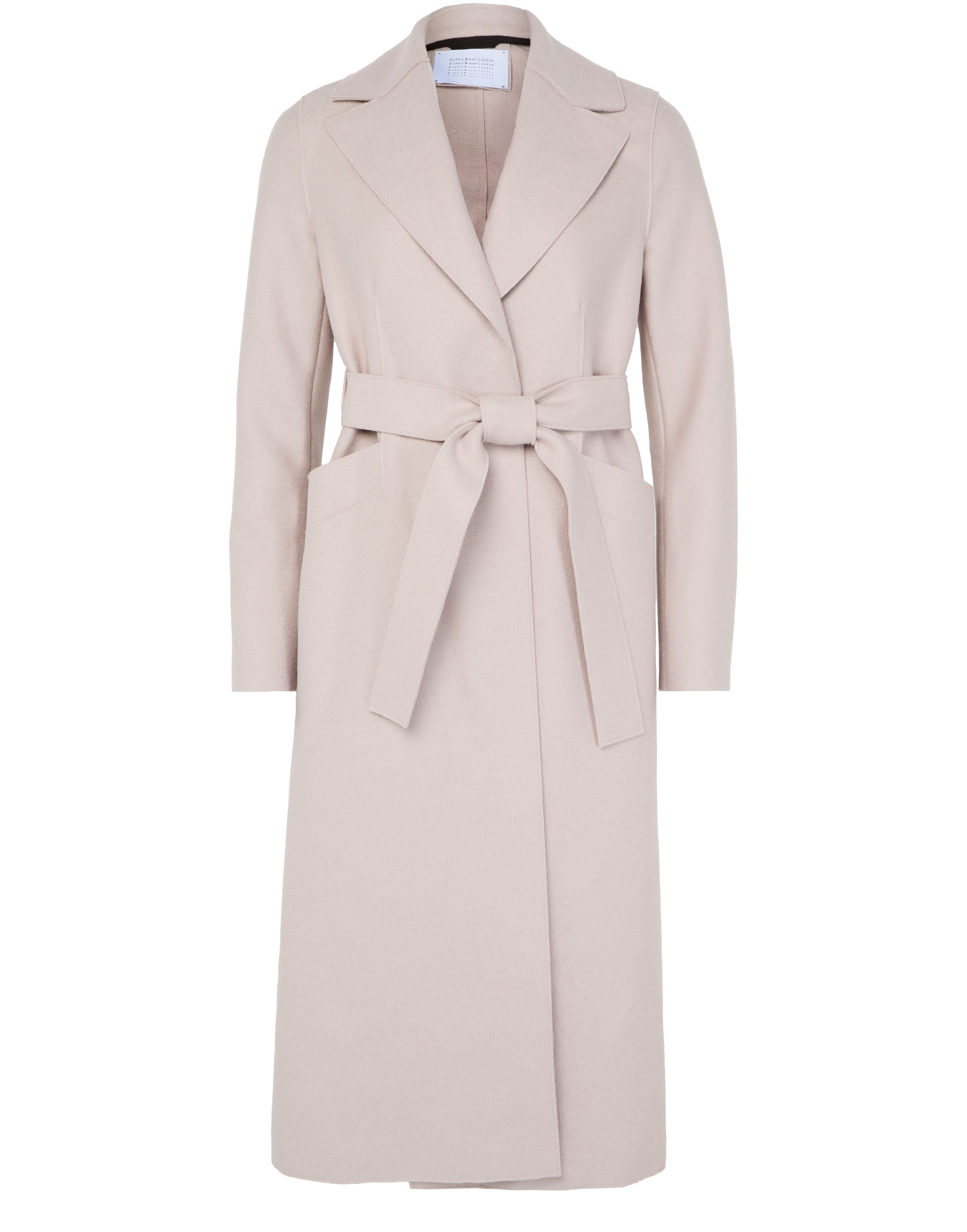 Harris Wharf London Women's Beige Maxi Coat In Pressed Wool