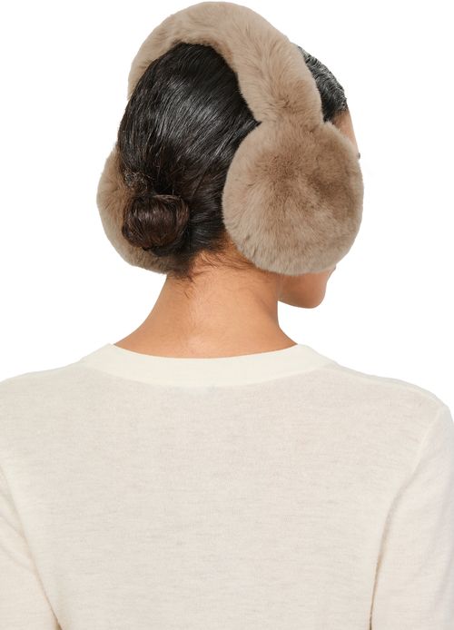 YVES SALOMON Rex rabbit fur earmuffs