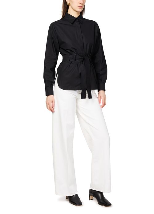 MAX MARA Juglas cotton poplin shirt with belt