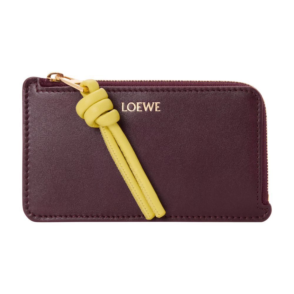 Knot shiny nappa calfskin card and coin holder thumbnail 7