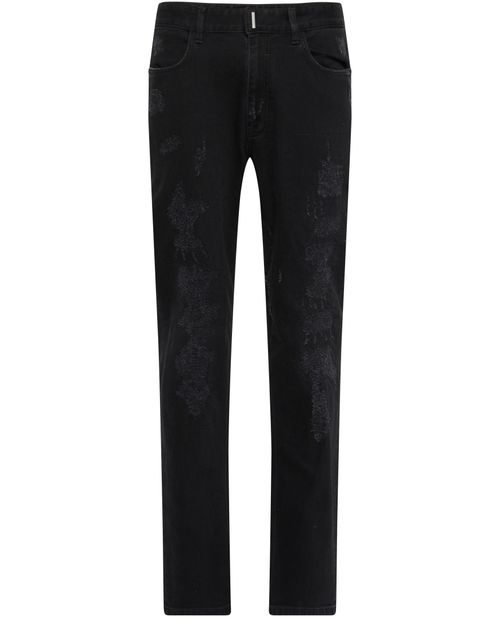 GIVENCHY Slift fit jeans in destroyed denim