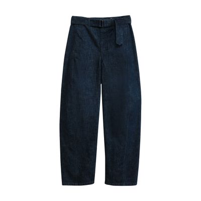 Lemaire Twisted Belted Pants In Blue