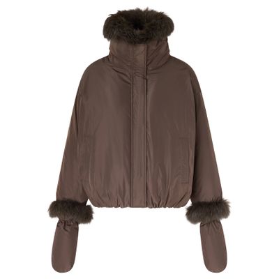 Women's Rabbit rex fur earmuffs | YVES SALOMON | 24S