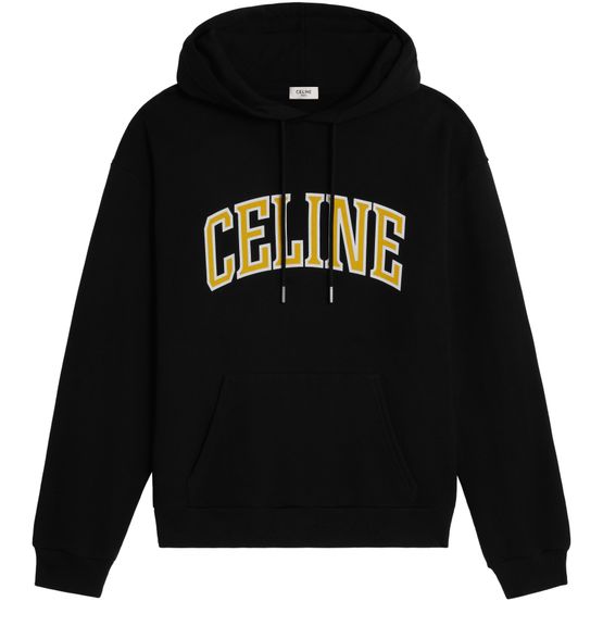 Loose hoodie in cotton fleece CELINE