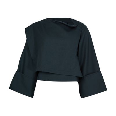 Soeur Eva Asymmetric Blouse In Blue