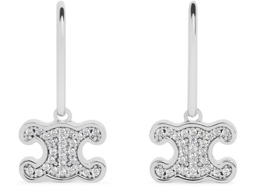 CELINE Triomphe rhinestone earrings