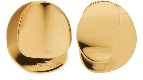 CELINE Celine Petale earrings in brass with gold finish