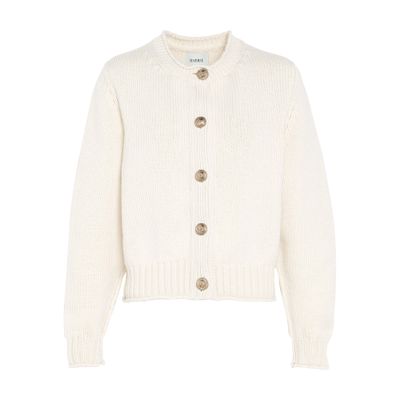 BARRIE CHUNKY CASHMERE CARDIGAN WITH GOLD BUTTONS