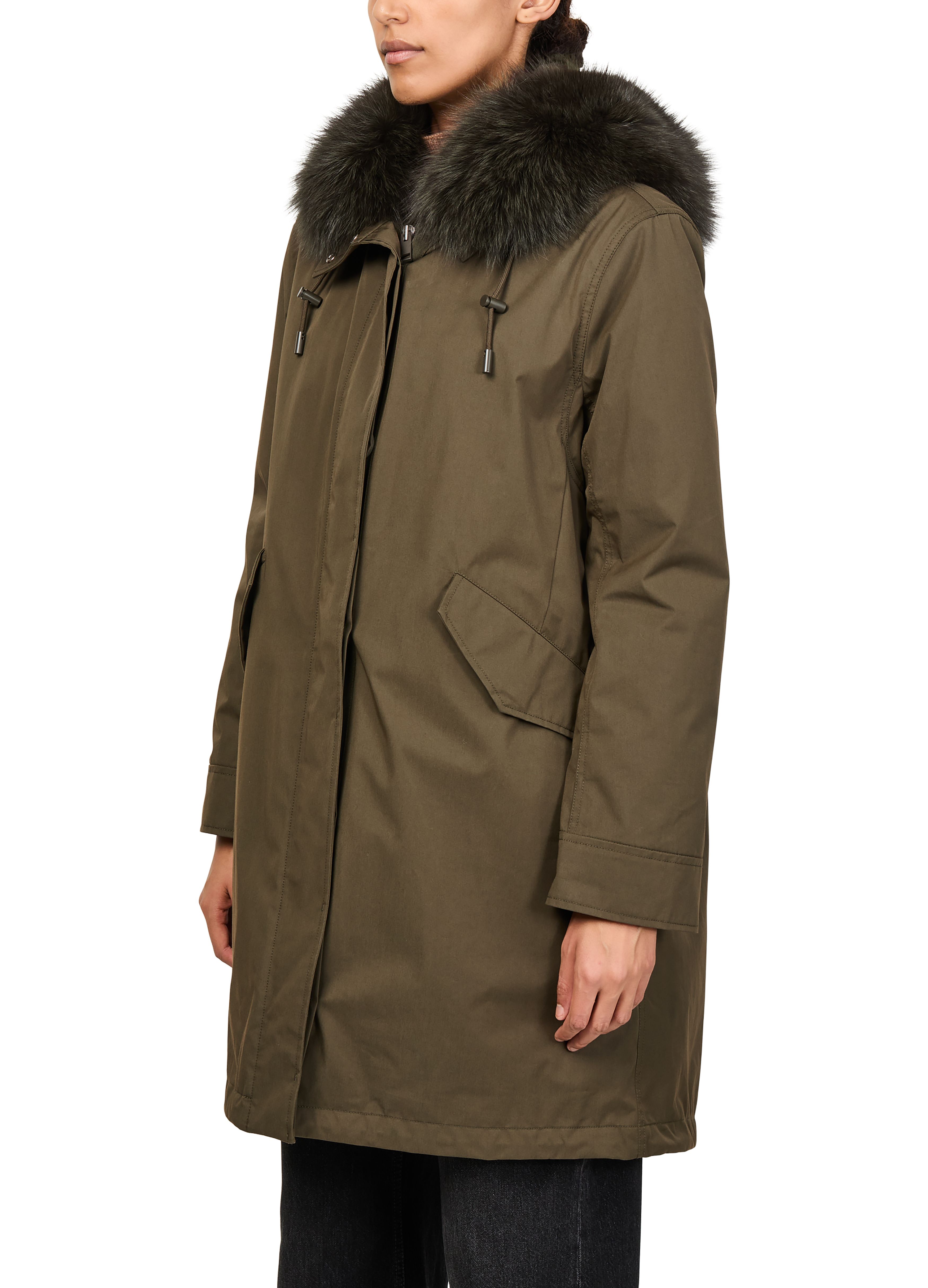 Cotton parka with a hood thumbnail 4