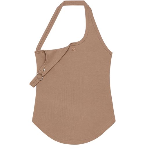 COURREGES Undressed 90's rib buckle tank top