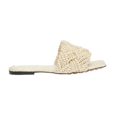 Lido flat sandals in raffia