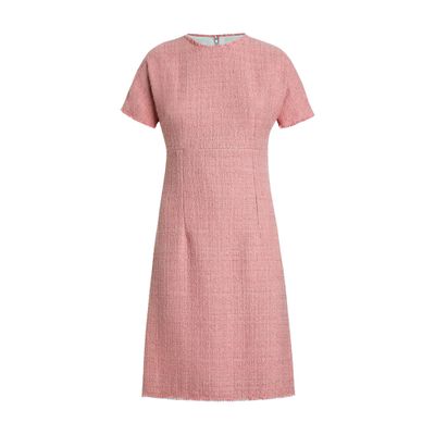 Dolce & Gabbana Raschel Tweed Midi Dress In Multicolor