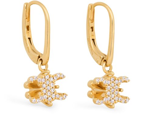 CELINE Triomphe solitaire Sparkle earrings