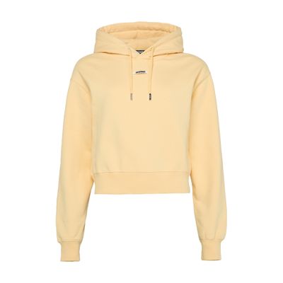 Jacquemus Gros Grain Light Beige Hooded Sweatshirt In Beige