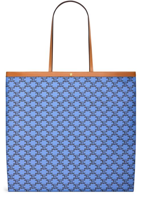 CELINE Large flat shopper in triomphe canvas