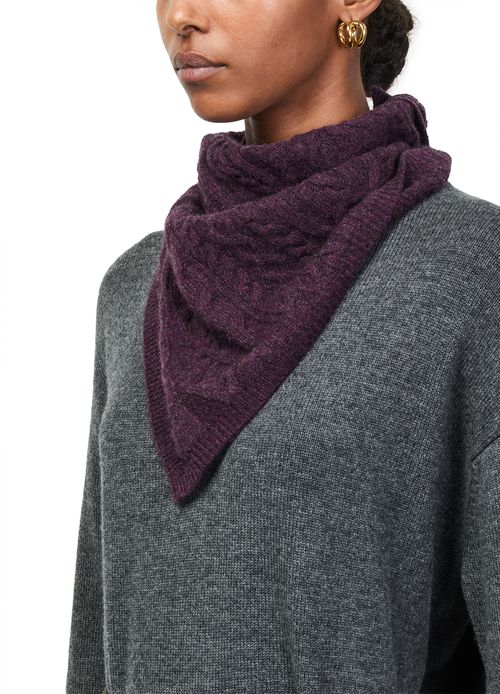 BOMPARD Cable knit triangle