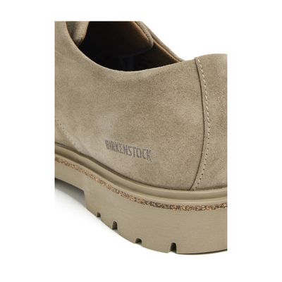Birkenstock Utti Lace Up Deep Blue Loafers Gray Taupe In Grey