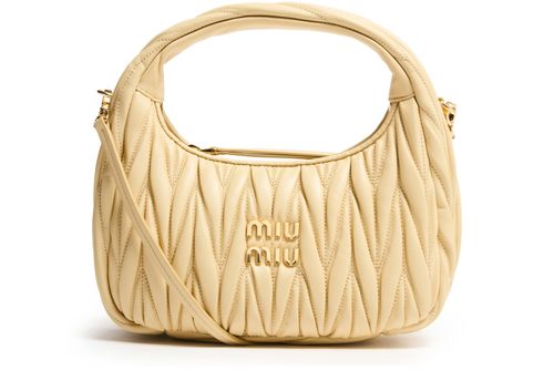 MIU MIU Wander quilted nappa leather hobo bag