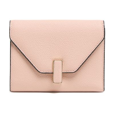 Valextra Iside 3 Cc Folding Wallet In Pink