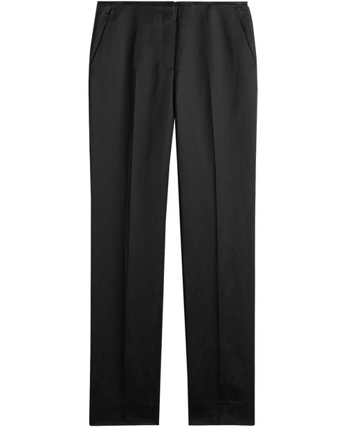 Toteme — Slip on pants with raw hems (Black)