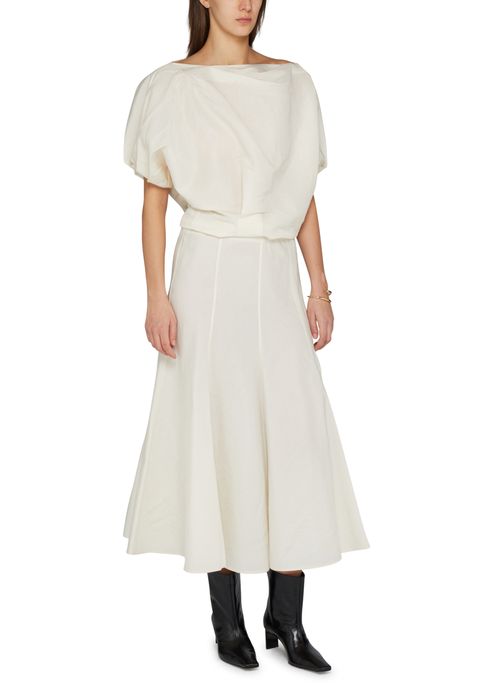 KHAITE Lenno midi skirt