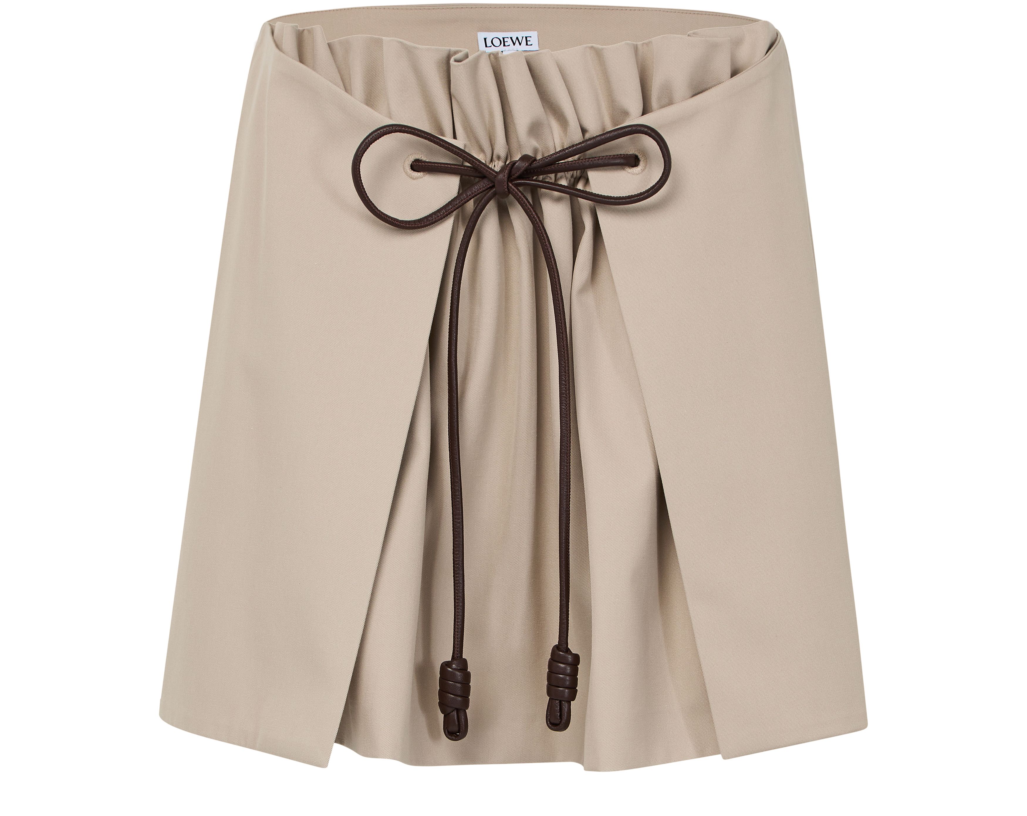 Mini skirt in cotton and silk