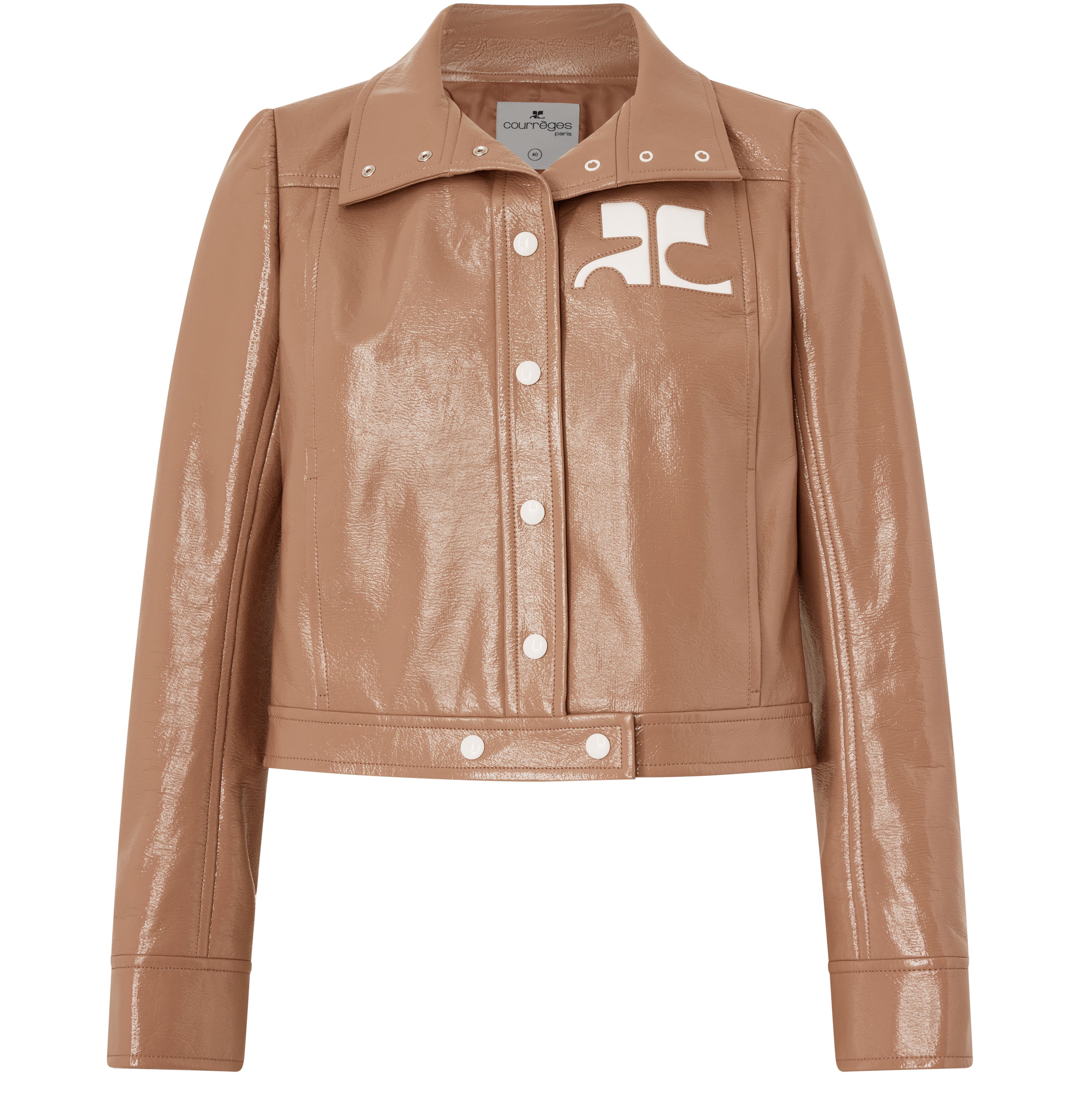 Courreges Women's Metallized Reedition Vinyl Jacket