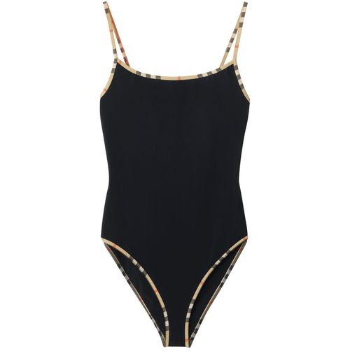 BURBERRY Check Trim Swimsuit