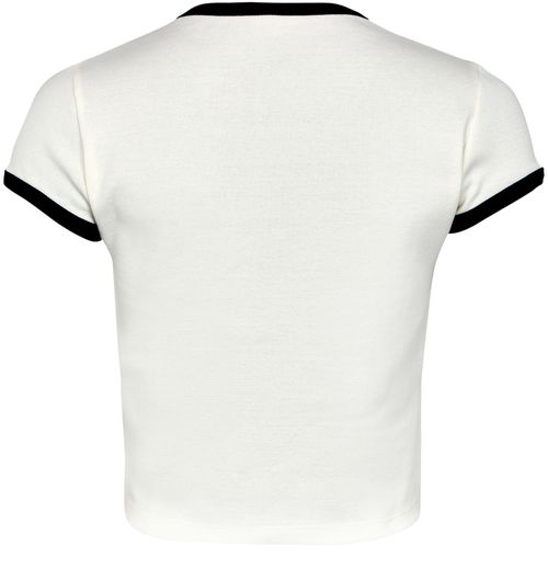 CELINE Cropped t-shirt in cotton jersey