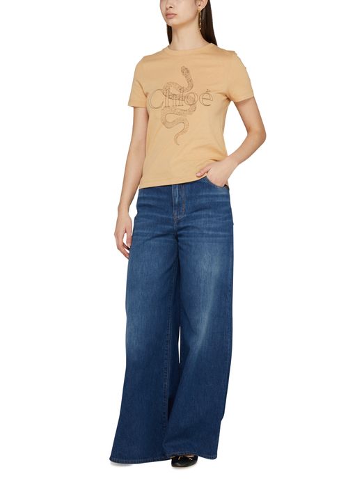 CHLOE Serpent print capsule t-shirt in cotton