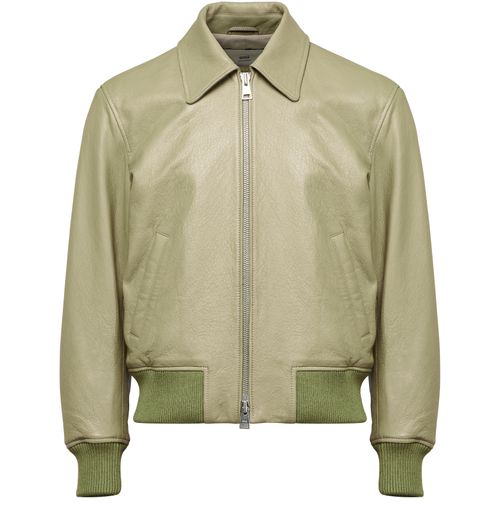 AMI PARIS Lederjacke mit Reißverschluss 