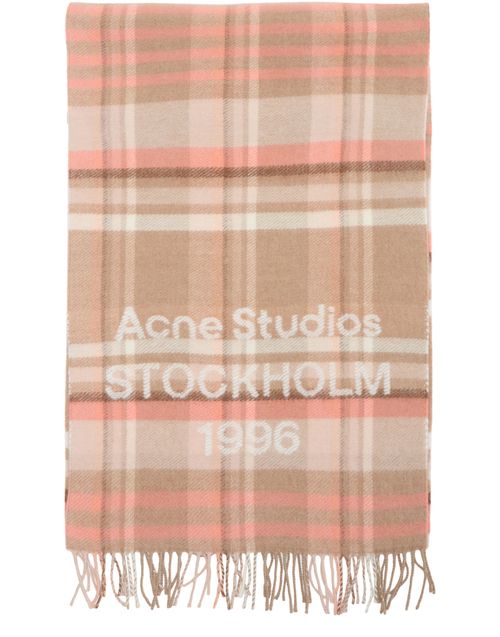 ACNE STUDIOS Check logo scarf