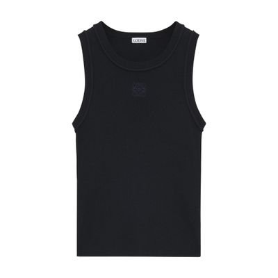 Loewe Anagram Tank Top In Stretch Viscose In Black