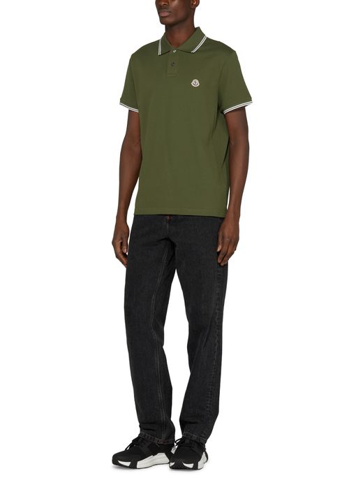 MONCLER Short-sleeved polo shirt with logo