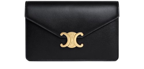 CELINE Wallet on chain Triomphe in shiny calfskin