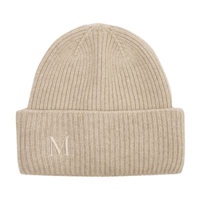 Max Mara Mm Retina Beanie In Neutral