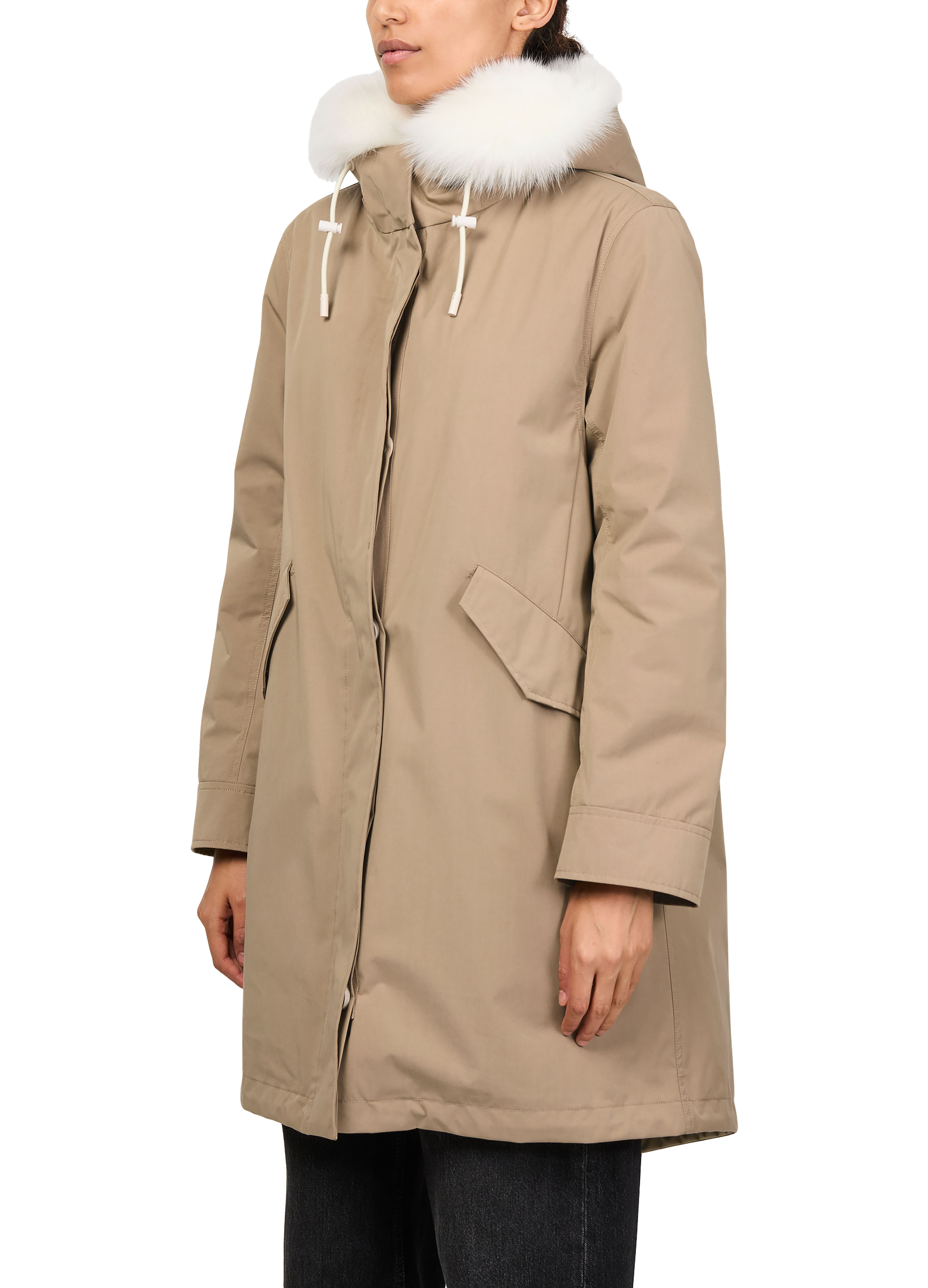 Cotton parka with a hood thumbnail 4