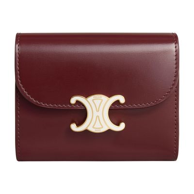 【極美品】CELINE SMALL FLAP WALLET TRIOMPHE Women's Small flap wallet Triomphe in shiny calfskin | CELINE | 24S