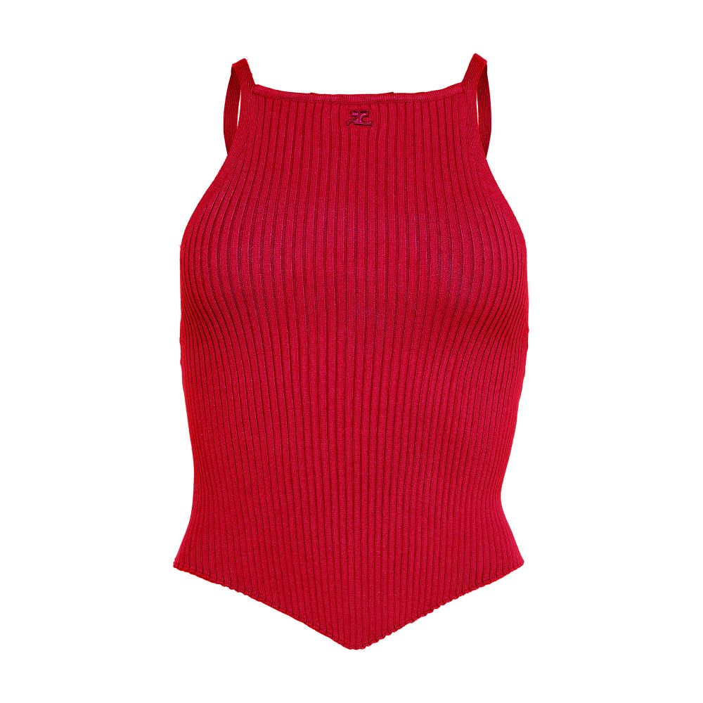 Signature pointy rib knit top thumbnail 7