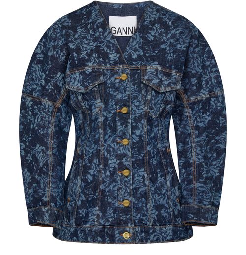 GANNI Lazer denim blazer