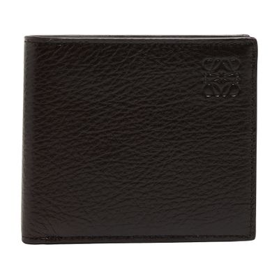 Loewe Two-compartment Wallet In Supple Grained Calf Leather In Red