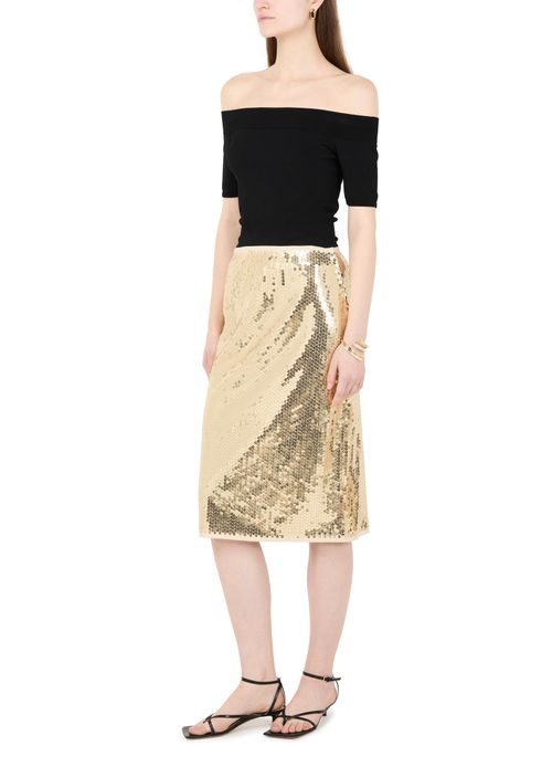 PRADA Embroidered and sequined skirt